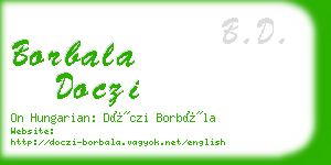 borbala doczi business card